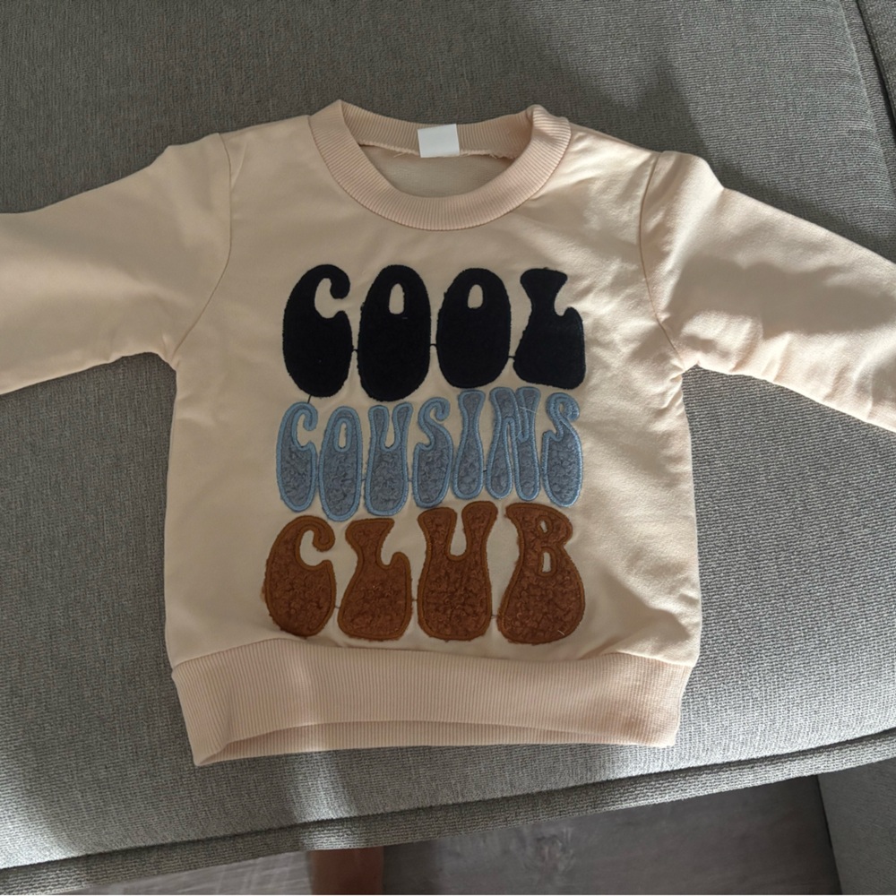 Beige 'Cool Cousins Club' Sweatshirt